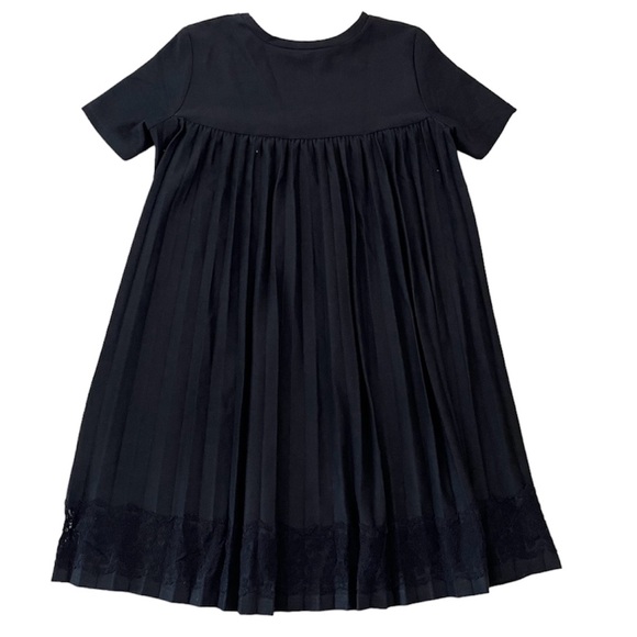 Zara Pleated A-line Black Dress - Picture 4 of 4